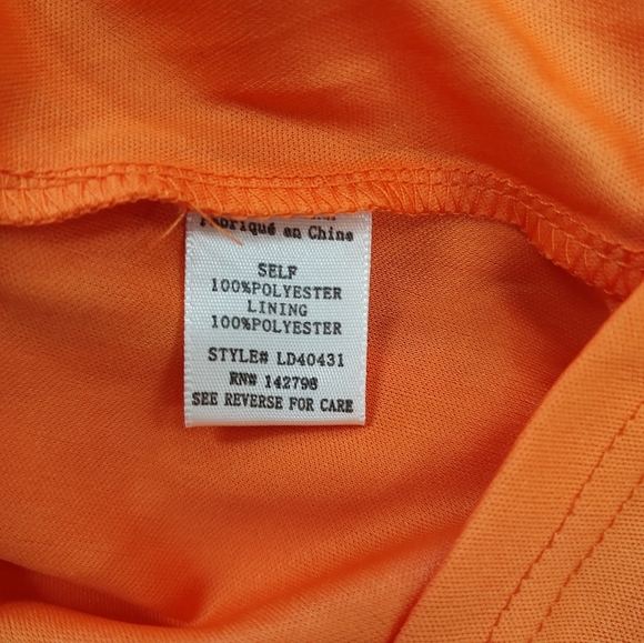 Love Riche Girls Orange Bell Sleeve Peasant V neck Midi Dress Juniors Medium - Picture 9 of 10